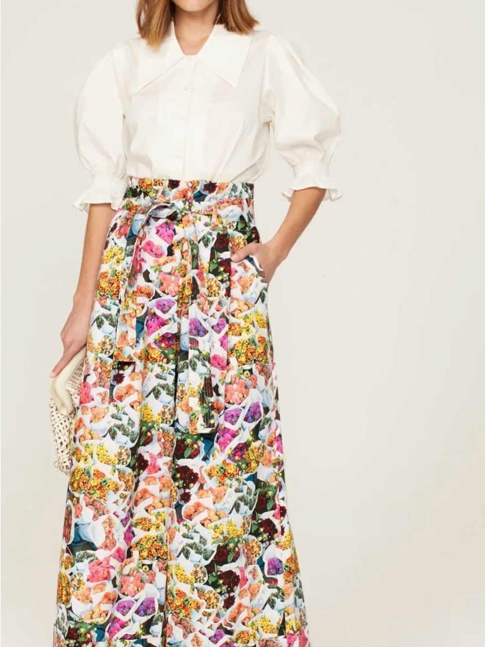 Adam Lippes Multicolor Floral Wide-Leg Pants - Picture 4 of 10